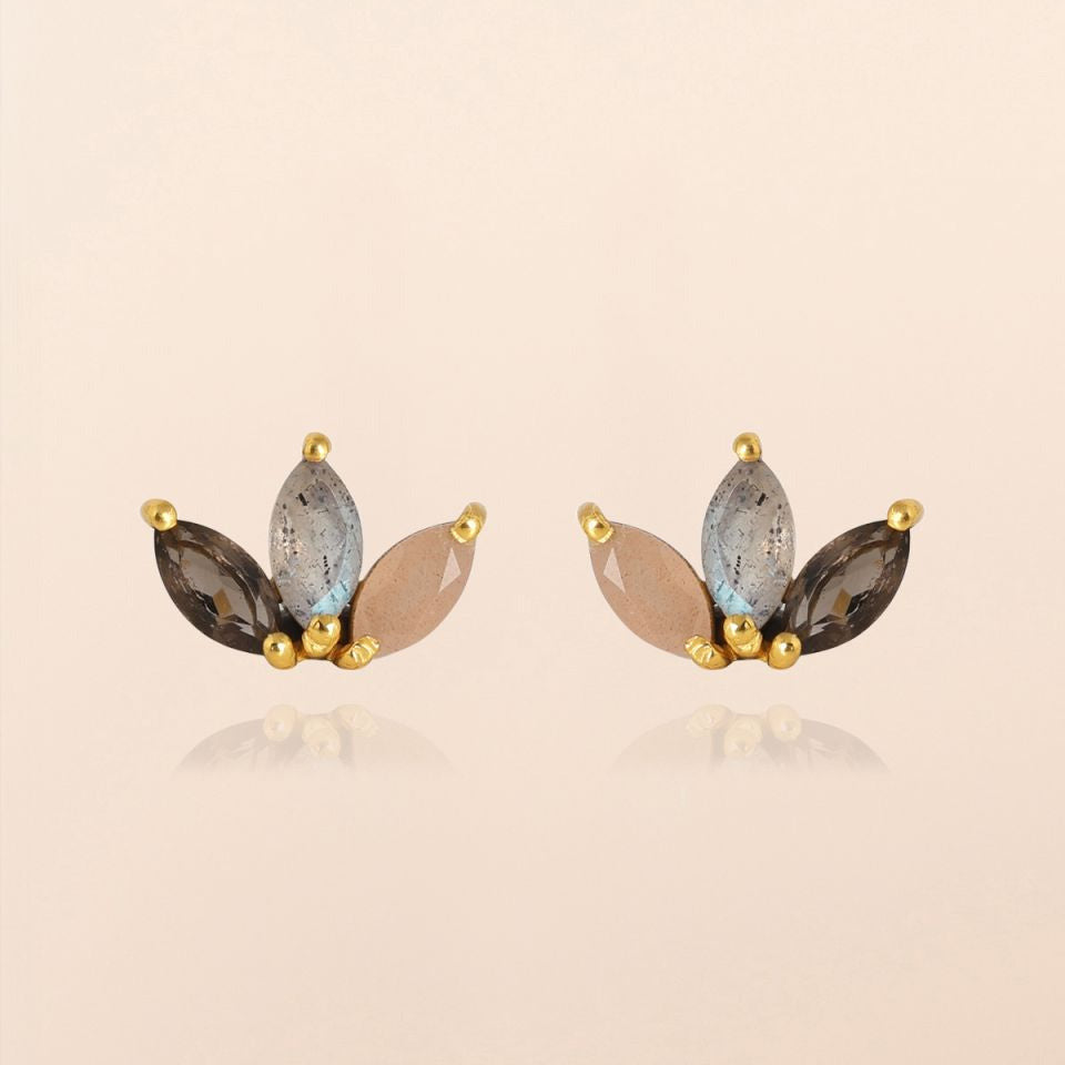 MUJA JUMA Ohrstecker Triton, 3 Stone, in Gold