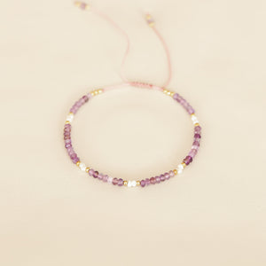 MUJA JUMA Armband Amethyst and Pearl, in Gold