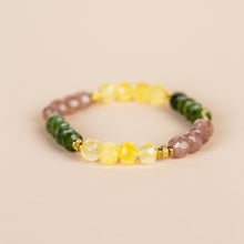 Lade das Bild in den Galerie-Viewer, MUJA JUMA Armband My Heritage, Erdbeerquarz, in Gold
