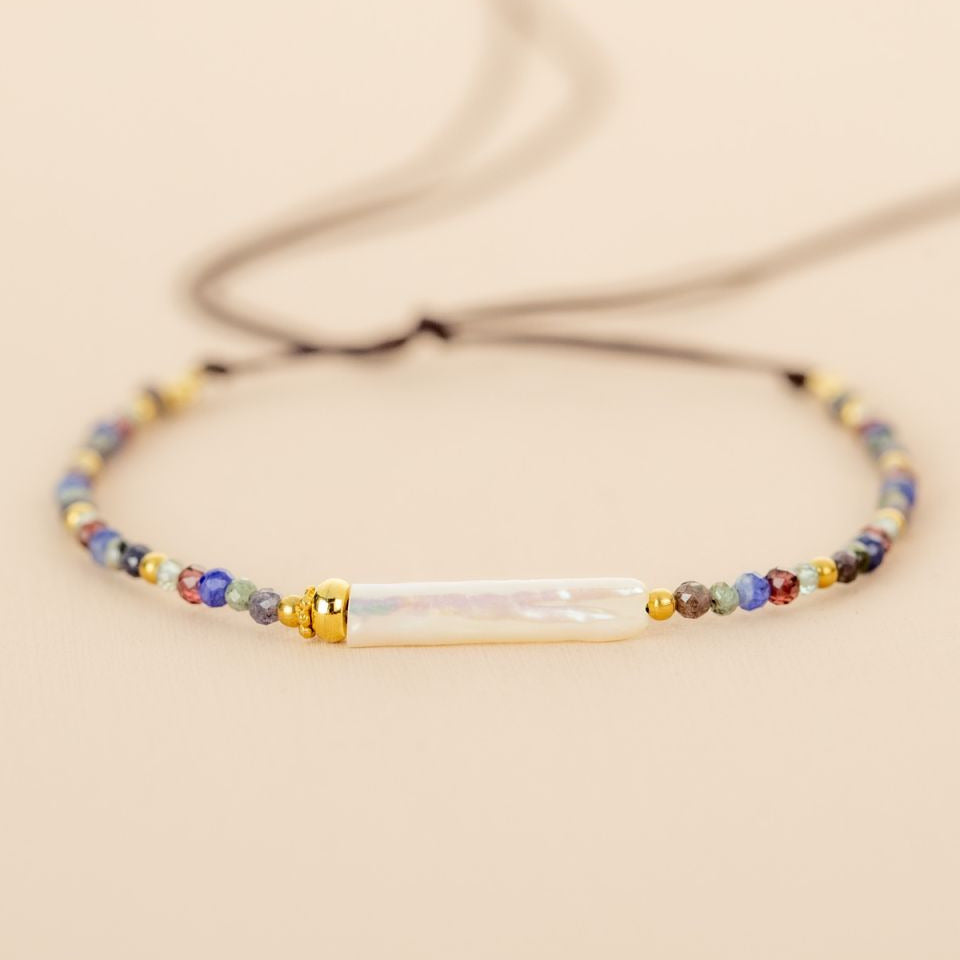 MUJA JUMA Armband To the Moon and Back,  Lapislasuli, in Gold