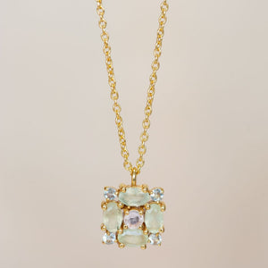 MUJA JUMA Halskette ASLY FLOWER, Topas, in Gold