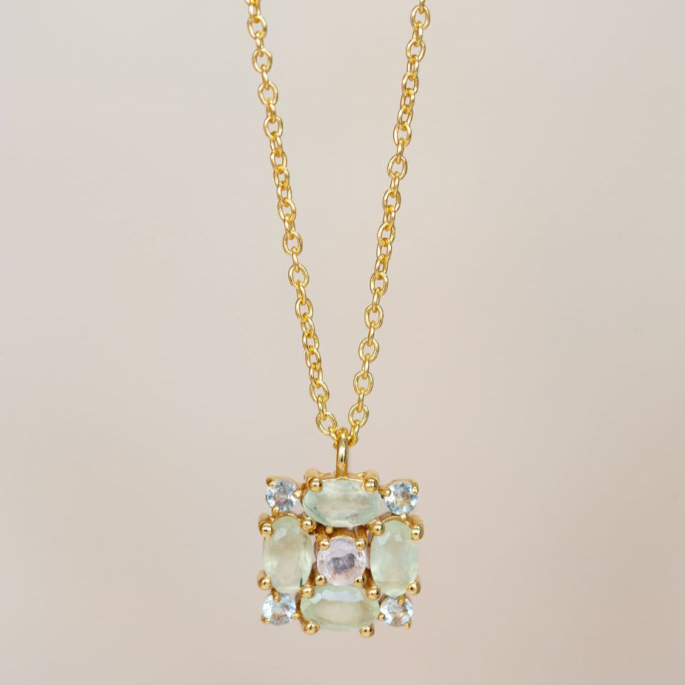 MUJA JUMA Halskette ASLY FLOWER, Topas, in Gold