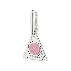 PILGRIM Anhänger CHARM, TRIANGLE, Rosa, in Silber