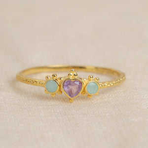 MUJA JUMA Ring  Guarani, Amethyst, in Gold