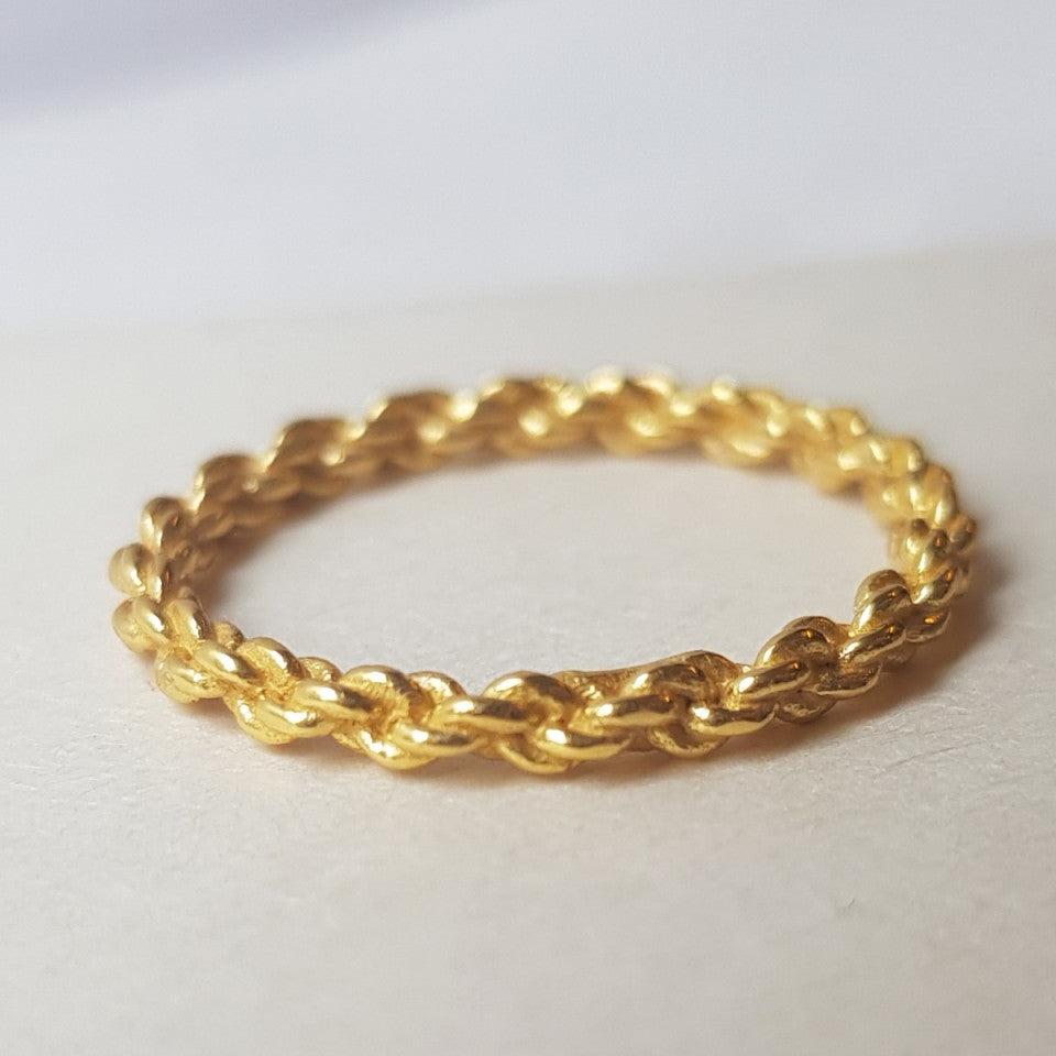 MUJA JUMA Ring Braided Band, in Gold