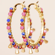 MUJA JUMA Ohrringe CREOLE Lapislazuli, in Gold