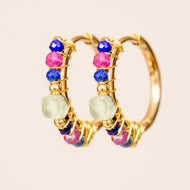 MUJA JUMA Ohrringe CREOLE LAPISLAZULI, in Gold