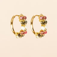 MUJA JUMA Ohrringe CREOLE Yellow Opal, in Gold