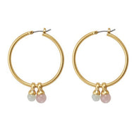 Sence Copenhagen Ohrringe, Creolen BE A STAR, Aquamarin, in Gold