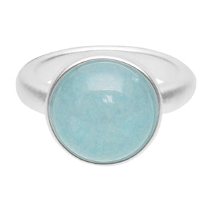 SENCE Copenhagen Ring LOLO, Aquamarin, Gr. 8, in Silber