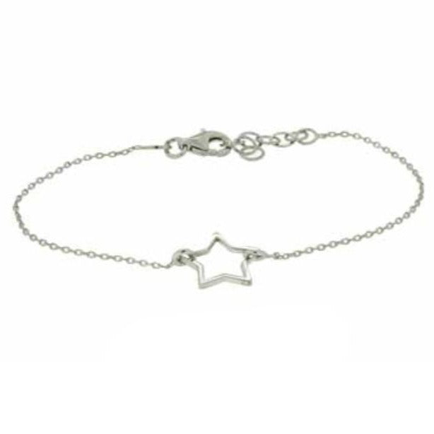 ALISIA JEWELS Armkette Stern, rhodiniert, in Silber
