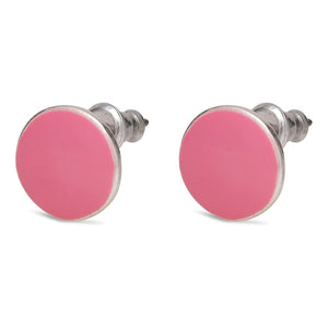 PILGRIM Ohrstecker- SUMMER EARRINGS- Pink, Silber plattiert, Emaille