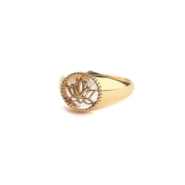 MUJA JUMA Ring LOTUS, in Gold, Gr.56