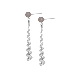 SENCE Copenhagen Ohrringe FAIRYTALE, Achat, Grau, versilbert