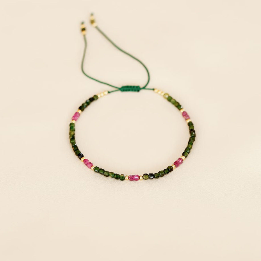 MUJA JUMA Armband Turmalin MIX, in Gold