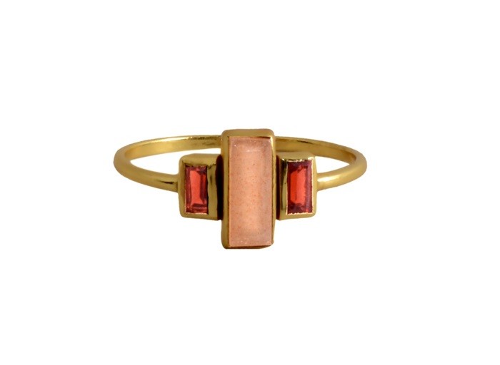 MUJA JUMA Ring RECTAGLE, in Gold, Gr. 56
