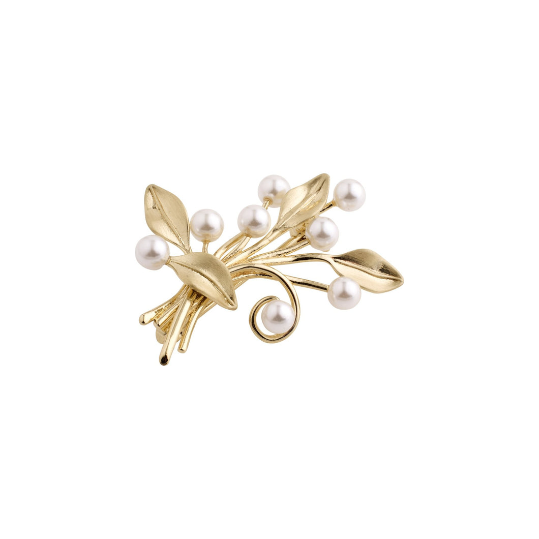 PILGRIM Brosche PEARLA, in Gold