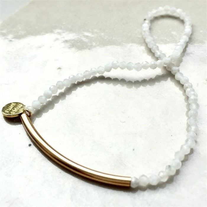 MUJA JUMA Armband DROPS Weiß, in Gold
