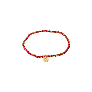 PILGRIM Armband & Ring INDIE, rot, in Gold
