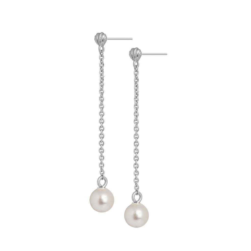 SENCE Copenhagen Ohrringe DANCE EARSTUDS - Perle, versilbert