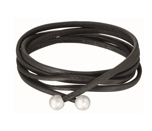 Sence Copenhagen Lederband BASIC - Silber - Schwarz