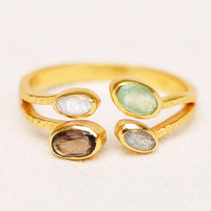 MUJA JUMA Ring MULTI DOUBLE, in Gold, Gr. 56