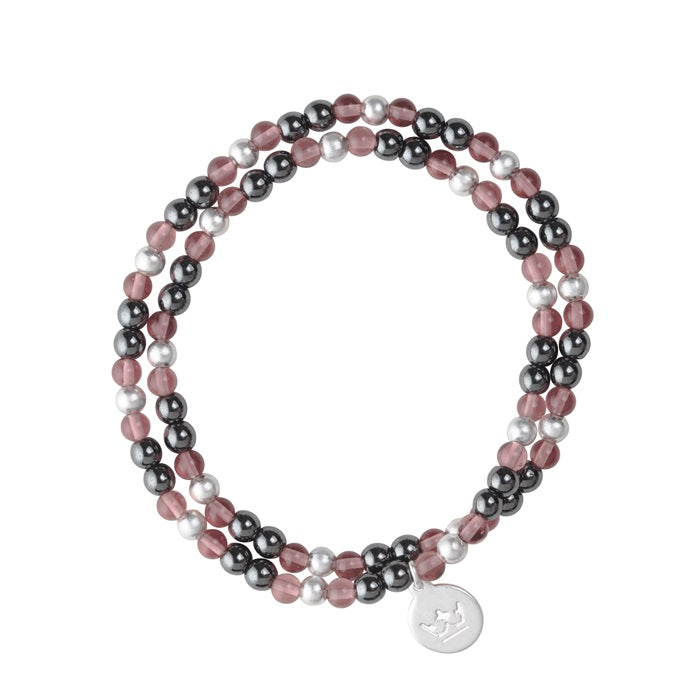 SENCE Copenhagen Armband DIVERSITY Beads, Hämatit, in Silber