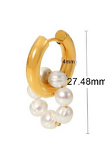 Lade das Bild in den Galerie-Viewer, GLAM &amp; GLORY Ohrringe Creolen Lali Pearl Hoop, in Gold
