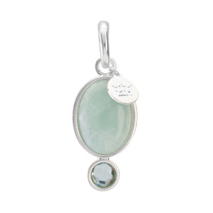 SENCE Copenhagen Anhänger Charm DUO, Amazonit, in Silber
