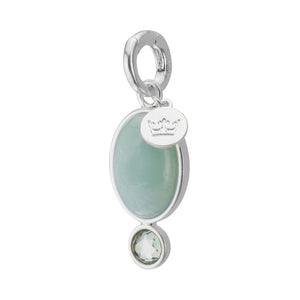 SENCE Copenhagen Anhänger Charm DUO, Amazonit, in Silber