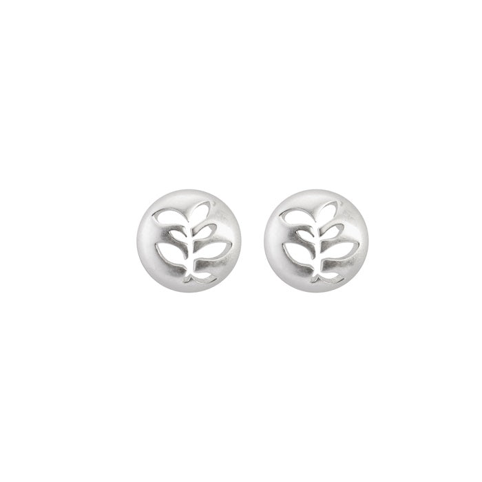 SENCE Copenhagen Ohrstecker THE DISC Leaf, in Silber