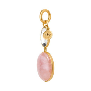 SENCE Copenhagen Anhänger Charm ESSENTIALS, Rosenquarz, in Gold