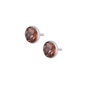 SENCE Copenhagen Ohrstecker Sparkling- Lachs-Rosa, in Silber