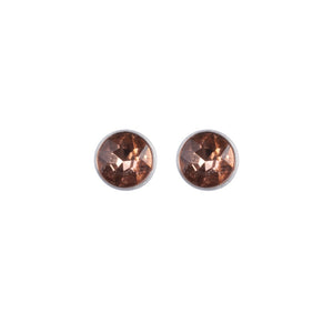 SENCE Copenhagen Ohrstecker Sparkling- Lachs-Rosa, in Silber