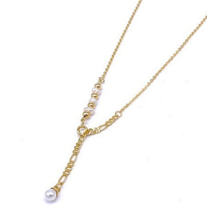 GLAM & GLORY Halskette Pearly Y-Necklace, in Gold