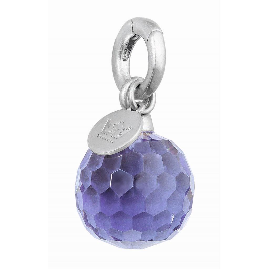 SENCE Copenhagen Anhänger Charm KUGEL, Blau, in Silber